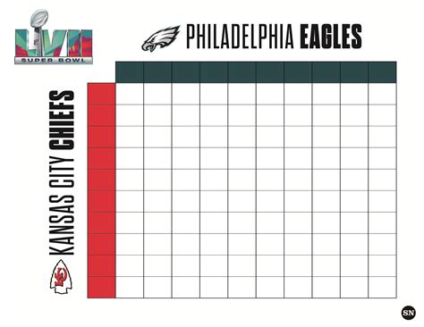 super bowl betting grid|Printable Super Bowl squares game grid .